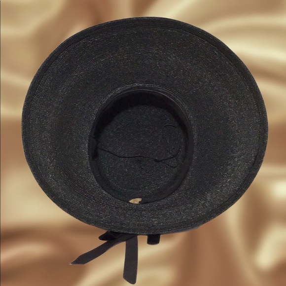 Vintage Women’s Wide-Brim Hat, Black - Picture 8 of 9